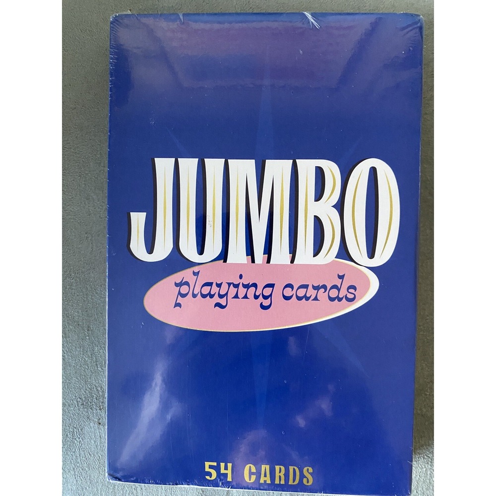 7"x 4 1/2" Jumbo Giant Playing Cards Super Oversize Huge Poker (NEW/SEALED)